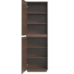 Kirkland's Home Walnut Wood 2-Door Modern Bookshelf- Bookshelves