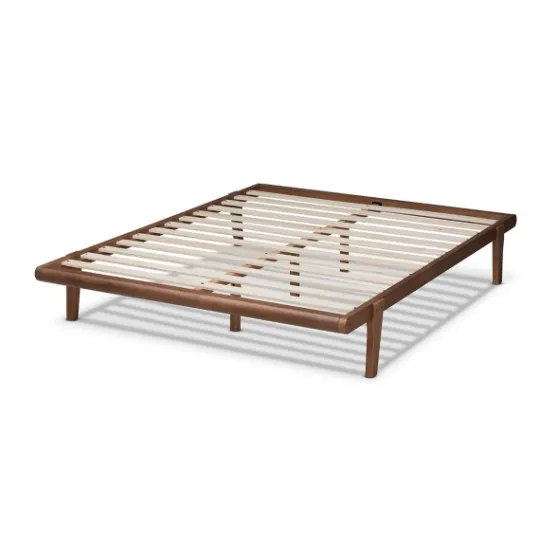 Kirkland's Home Walnut Wood Full Platform Bed- Beds & Headboards