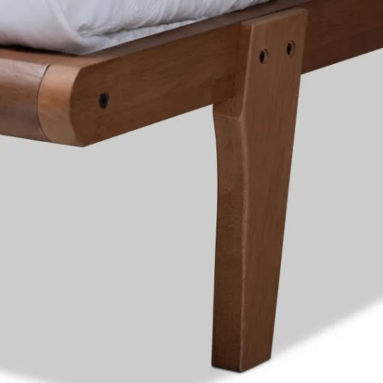 Kirkland's Home Walnut Wood Full Platform Bed- Beds & Headboards