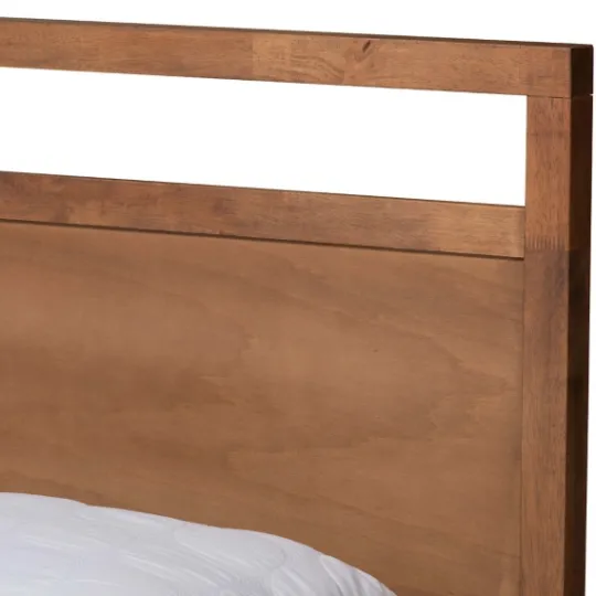 Kirkland's Home Walnut Wood Headboard 4-Drawer Full Platform Bed- Beds & Headboards