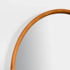 Kirkland's Home Walnut Wood Oval Wall Mirror- Decorative Mirrors