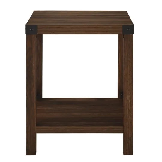 Kirkland's Home Walnut X-Frame Rustic Wood Accent Table- Accent & End Tables