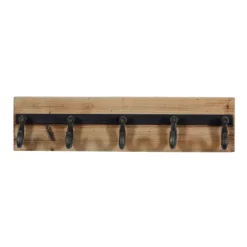 Kirkland's Home Warm Brown Industrial Iron Wall Hooks- Hooks