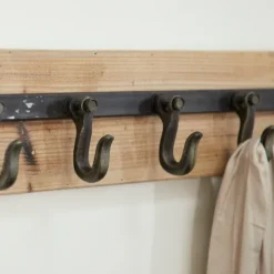 Kirkland's Home Warm Brown Industrial Iron Wall Hooks- Hooks