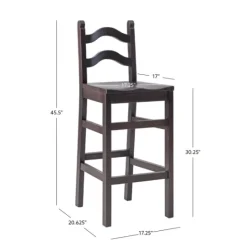 Kirkland's Home Warm Ladder Back Bar Stools, Set Of 2- Bar Stools & Counter Height Stools