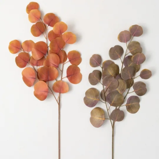Kirkland's Home Warm Silver Dollar Eucalyptus Stems, Set Of 2- Stems & Bouquets