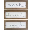 Kirkland's Home Wash Brush Comb Framed Wall Plaques, Set Of 3- Wall Quotes & Signs