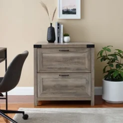 Kirkland's Home Wash 2-Drawer Wood File Cabinet- Office Furniture