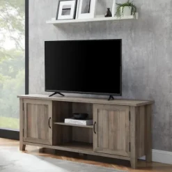 Kirkland's Home Wash Grooved Door Tv Stand- Tv Stands & Media Consoles