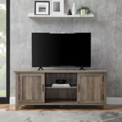 Kirkland's Home Wash Grooved Door Tv Stand- Tv Stands & Media Consoles