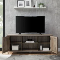 Kirkland's Home Wash Grooved Door Tv Stand- Tv Stands & Media Consoles