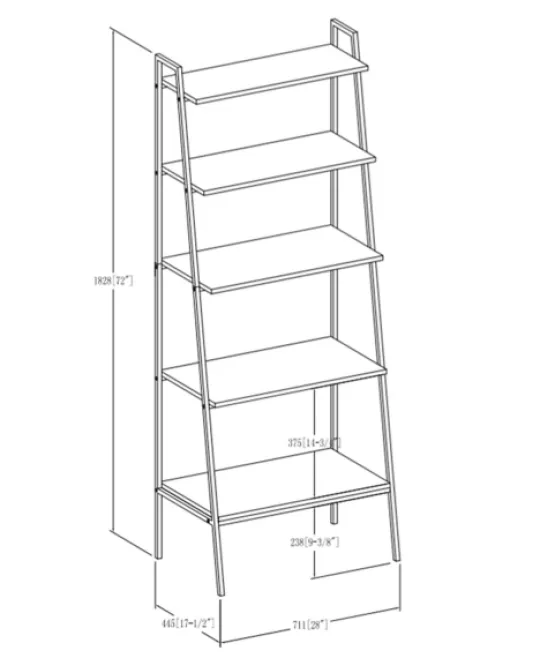 Kirkland's Home Wash Industrial Ladder Bookshelf- Bookshelves