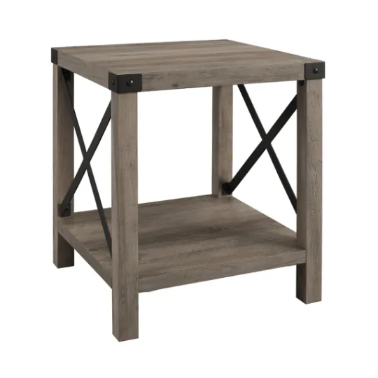 Kirkland's Home Wash Industrial X-Frame Accent Table- Accent & End Tables
