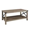 Kirkland's Home Wash Industrial X-Frame Coffee Table- Coffee Tables