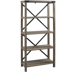 Kirkland's Home Wash Metal X Frame Back Bookshelf- Bookshelves