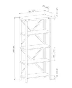 Kirkland's Home Wash Metal X Frame Back Bookshelf- Bookshelves
