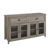 Kirkland's Home Wash Rustic Glass Front Sideboard- Cabinets & Sideboards