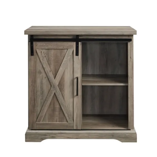 Kirkland's Home Wash Sliding Barn Door Cabinet- Cabinets & Sideboards