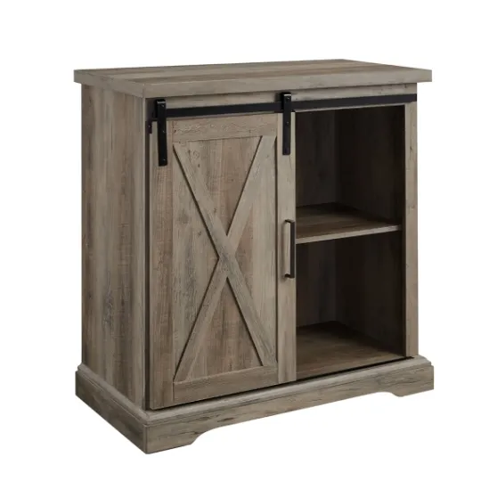Kirkland's Home Wash Sliding Barn Door Cabinet- Cabinets & Sideboards