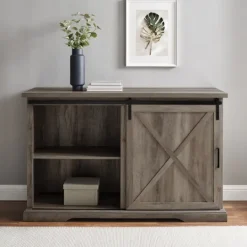 Kirkland's Home Wash Sliding Barn Door Sideboard- Cabinets & Sideboards