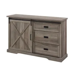 Kirkland's Home Wash Sliding Barn Door Sideboard- Cabinets & Sideboards