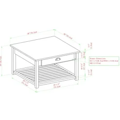 Kirkland's Home Wash Square Coffee Table- Coffee Tables