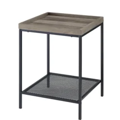 Kirkland's Home Wash Square Tray Style Top Accent Table- Accent & End Tables
