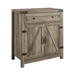 Kirkland's Home Wash Wooden And Metal Barn Door Cabinet- Cabinets & Sideboards