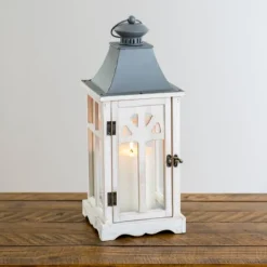 Kirkland's Home Wash Wooden Lantern, 16 In.- Lanterns
