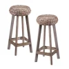 Kirkland's Home Wash Woven Hyacinth Bar Stools, Set Of 2- Bar Stools & Counter Height Stools
