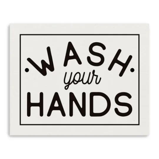 Kirkland's Home Wash Your Hands Giclee Canvas Art Print, 20X16 In.- Wall Quotes & Signs