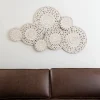 Kirkland's Home Washed Abstract Carved Plates Wall Plaque- Wall Plaques