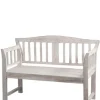 Kirkland's Home Washed Arched Wood Bench- Benches & Ottomans