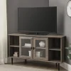 Kirkland's Home Washed Glass Door Corner Tv Stand- Tv Stands & Media Consoles