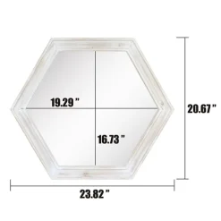 Kirkland's Home Washed Hexagon Frame Mirror- Decorative Mirrors