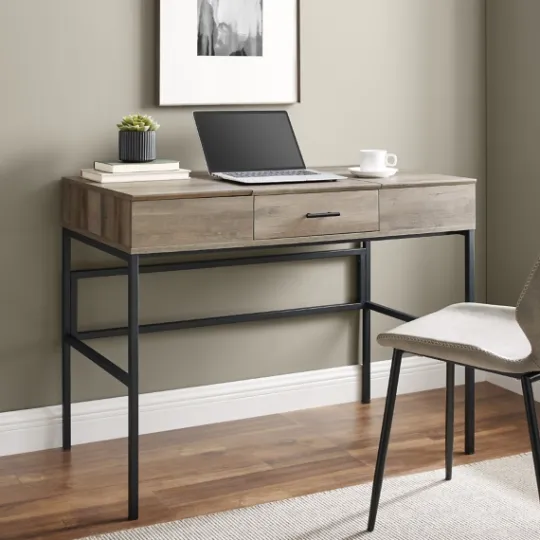 Kirkland's Home Washed Lift Top Storage Desk- Office Furniture