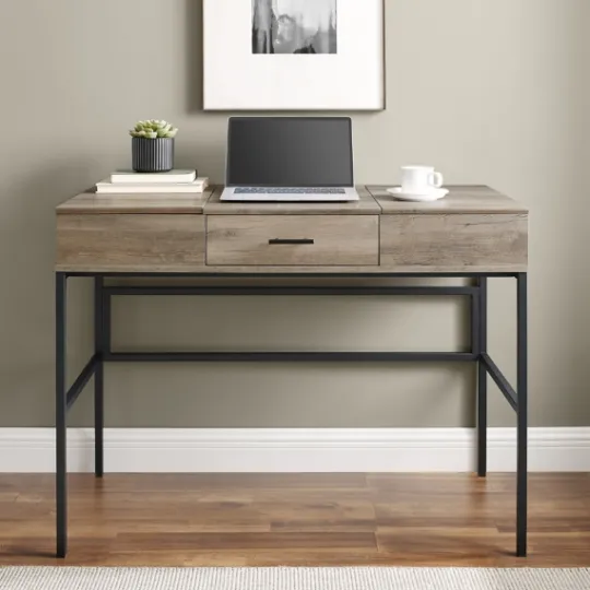Kirkland's Home Washed Lift Top Storage Desk- Office Furniture