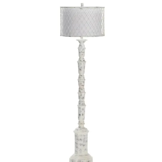 Kirkland's Home Washed Resin Encased Shade Floor Lamp- Floor Lamps