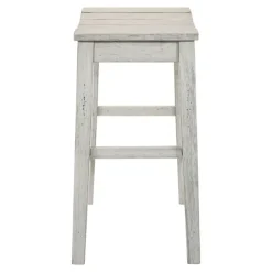 Kirkland's Home Washed Saddle Seat Counter Stools, Set Of 2- Bar Stools & Counter Height Stools