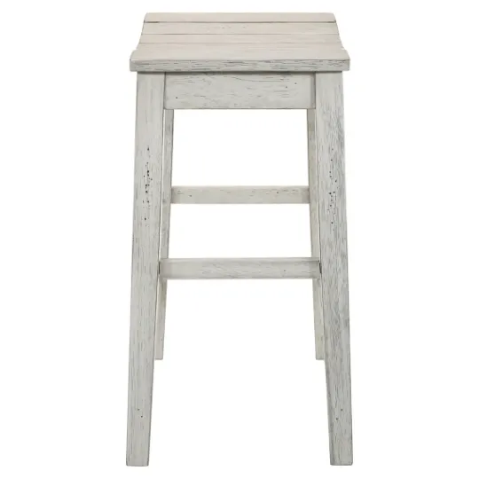 Kirkland's Home Washed Saddle Seat Counter Stools, Set Of 2- Bar Stools & Counter Height Stools