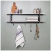 Kirkland's Home Washed Two Tier Metal And Wood Wall Shelf- Shelves