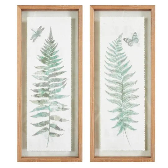 Kirkland's Home Watercolor Ferns 2-Pc. Framed Wall Art- Framed Art