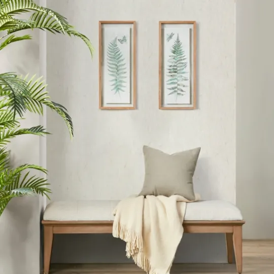 Kirkland's Home Watercolor Ferns 2-Pc. Framed Wall Art- Framed Art