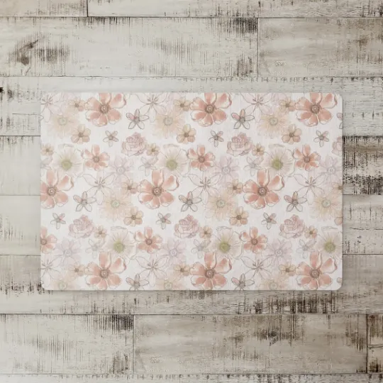 Kirkland's Home Watercolor Flowers Kitchen Mat- Kitchen & Floor Mats