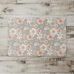 Kirkland's Home Watercolor Flowers Kitchen Mat- Kitchen & Floor Mats