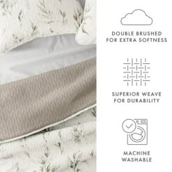 Kirkland's Home Watercolor Leaves Reversible 2-Pc. Twin Quilt Set- Quilts