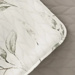 Kirkland's Home Watercolor Leaves Reversible 3-Pc. King Quilt Set- Quilts