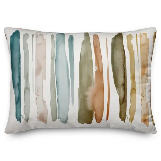 Kirkland's Home Watercolor Stripes Transitional Accent Pillow- Pillows