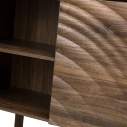 Kirkland's Home Wavy Wood 3-Door Sideboard Cabinet- Cabinets & Sideboards