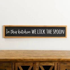 Kirkland's Home We Lick The Spoon Framed Wall Plaque- Wall Quotes & Signs